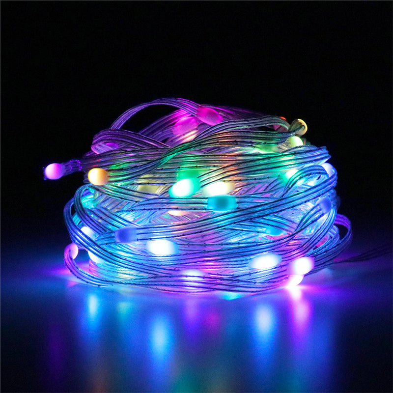 LED String Lights with Music Function Remote Control Colorful Smart Decorative Lighting for Parties and Outdoors | Sansoti