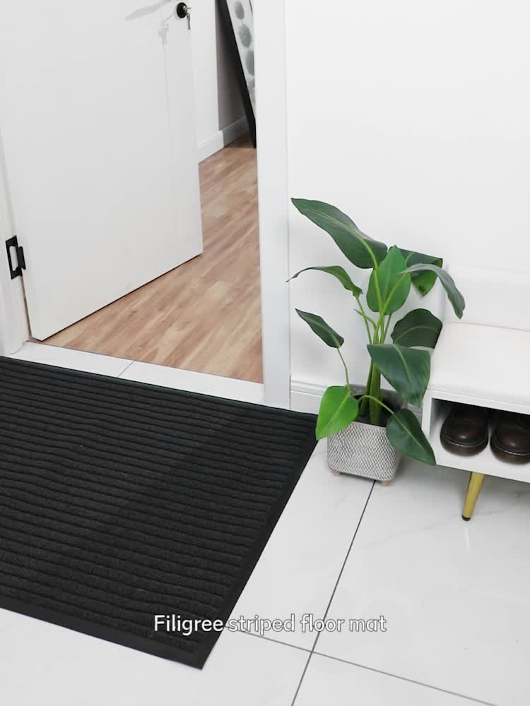 Getufte Deurmat Rechthoekig – Weerbestendig Polyester met Antislip PVC-Rug voor Entree Hal en Veranda | Sansoti