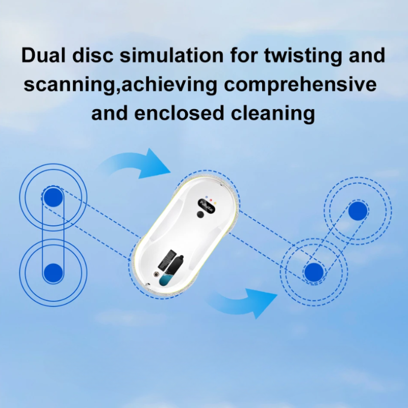 Automatic Window Cleaning Robot with Spray Function and Safety Sensors for Windows Mirrors and Tiles | Sansoti