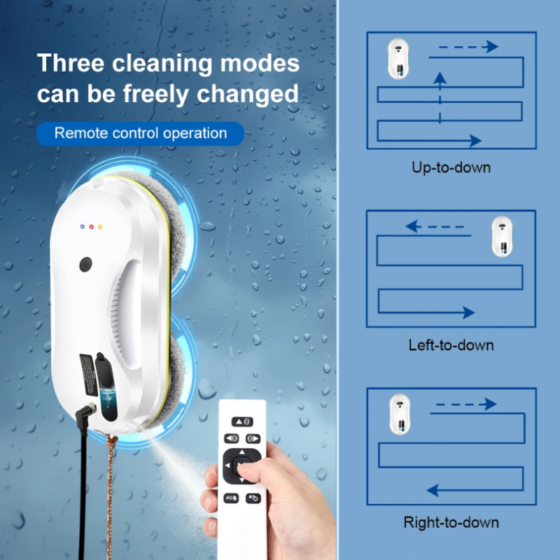 Automatic Window Cleaning Robot with Spray Function and Safety Sensors for Windows Mirrors and Tiles | Sansoti