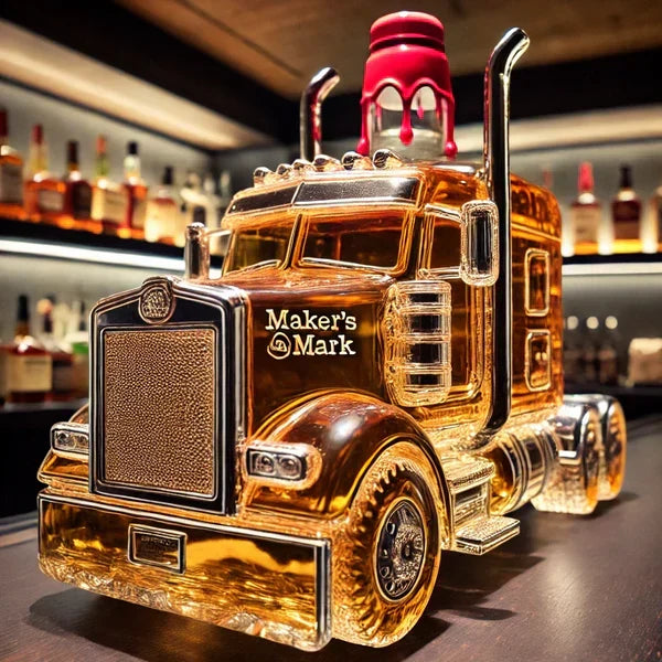 Glass Decanter in Truck Shape 380ml Whisky Decanter Bar Accessory Display Decoration Man Cave Gift | Sansoti