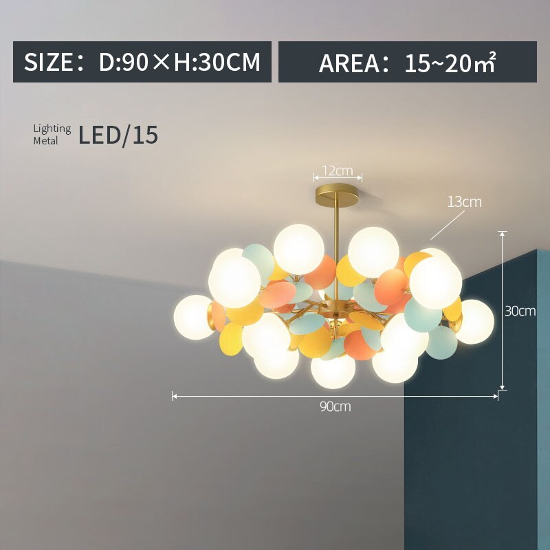 Glas-Kronleuchter mit Acryl-G9-LED-Blütenzweigen, dimmbar, drei Farben, Wohnzimmer, Esszimmer, Deckenbeleuchtung | Sansoti