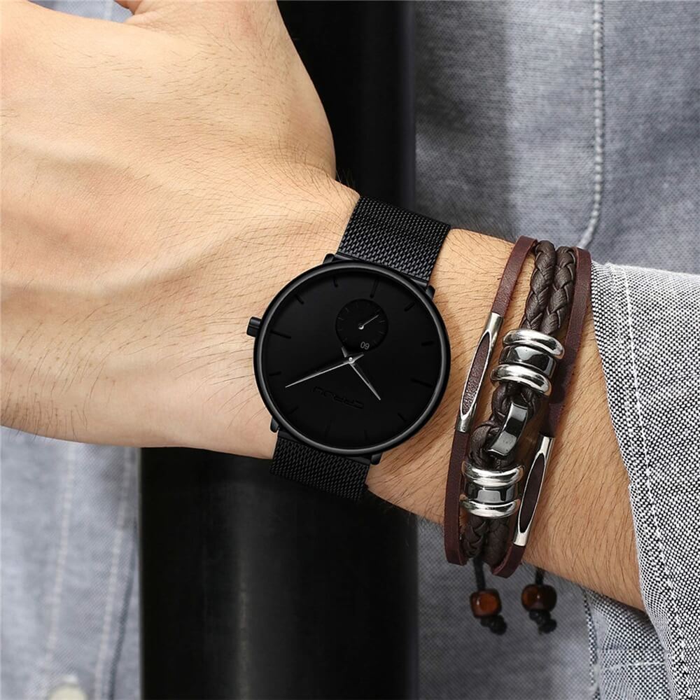 Minimalistisch Quartz Herenhorloge 40mm Ultradun Krasbestendig Glas Waterdicht Polshorloge Elegante Wijzerplaat | Sansoti