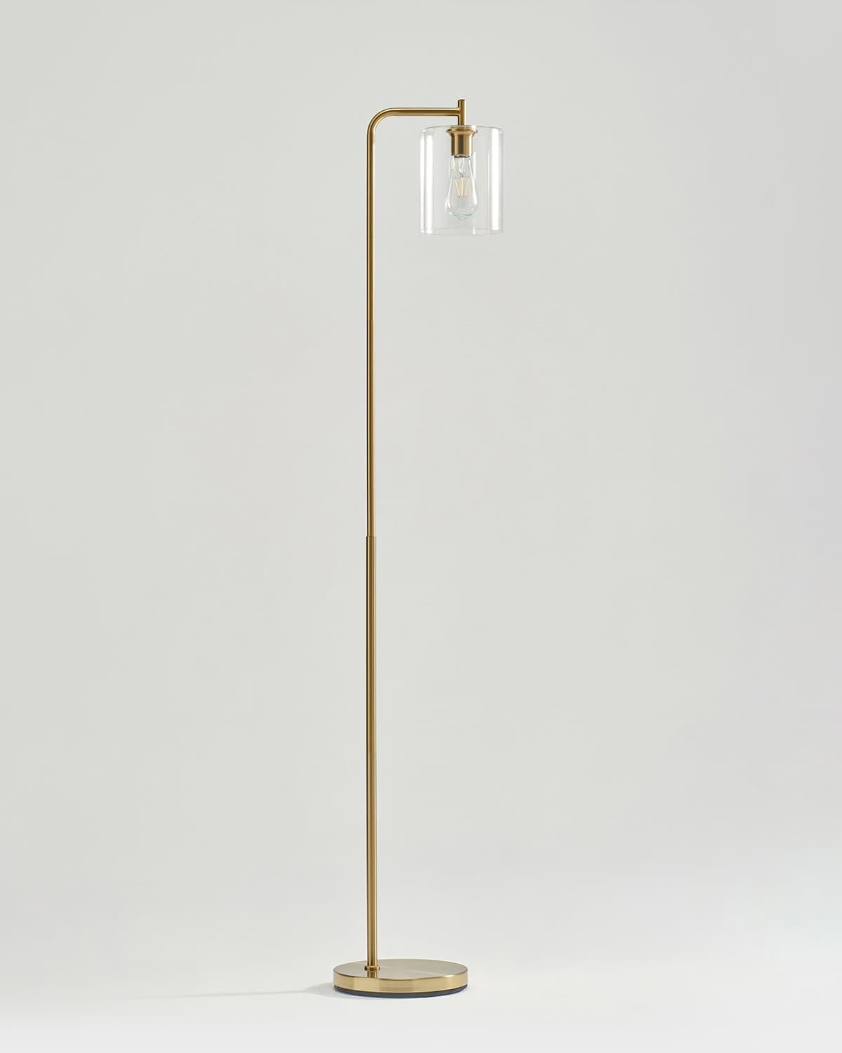 Stehleuchte Messing Modern Glas LED 168cm Minimalistische Stehlampe Wohnzimmer