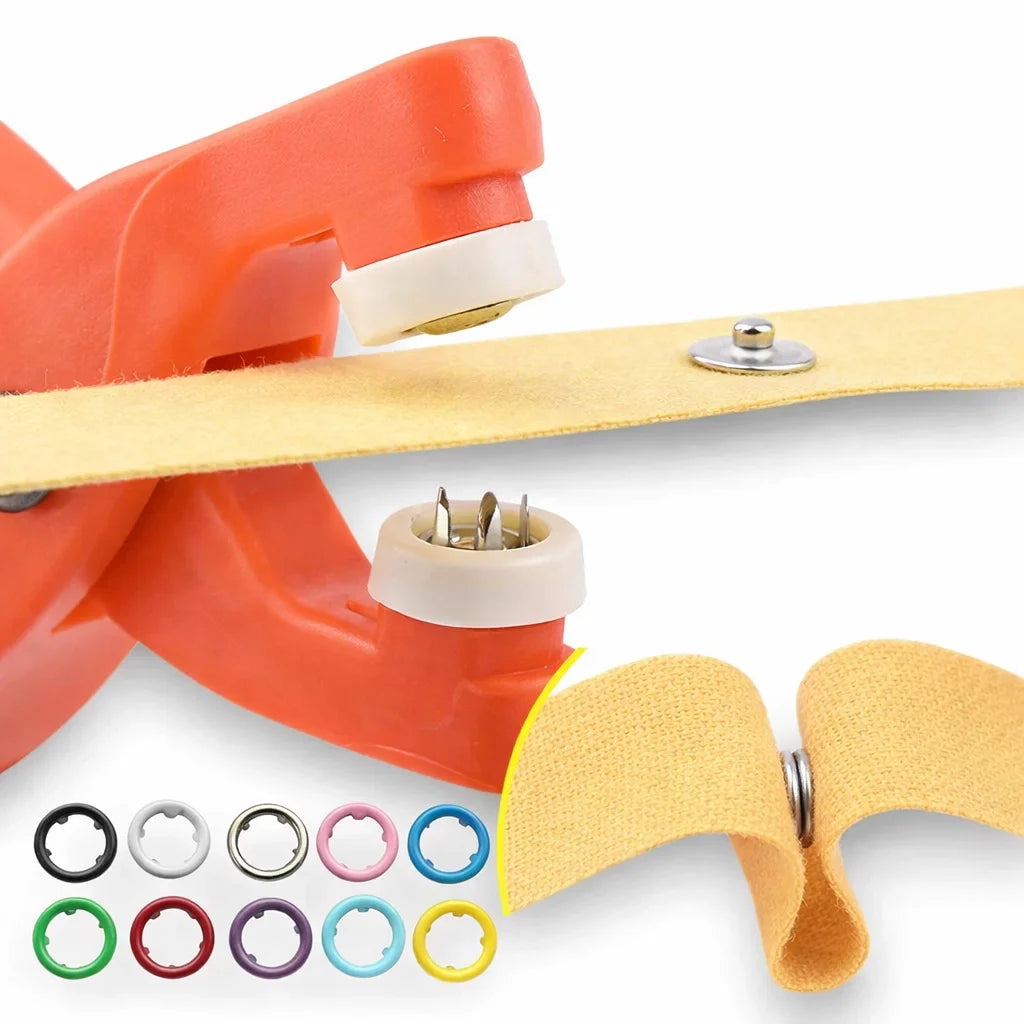 Drukknopentang Set met Opbergbox Zilver of Meerkleurig Compleet Gereedschap voor Textielreparatie Hobbynaaiprojecten Kledingaccessoires en DIY Creatieve Werkzaamheden Eenvoudig in Gebruik | Sansoti