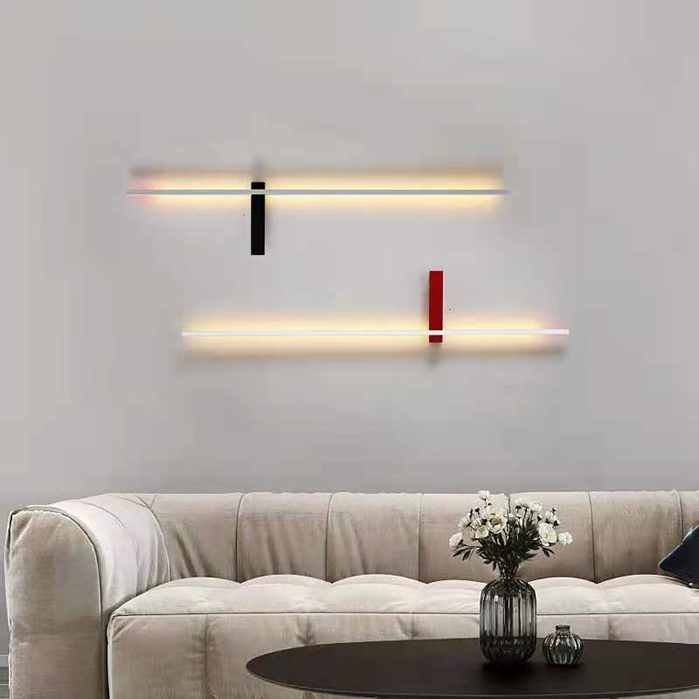 Linear Wall Lamp Multicolor Minimalist Metal Acrylic LED 60/90cm Dining Room Living Room Study | Sansoti