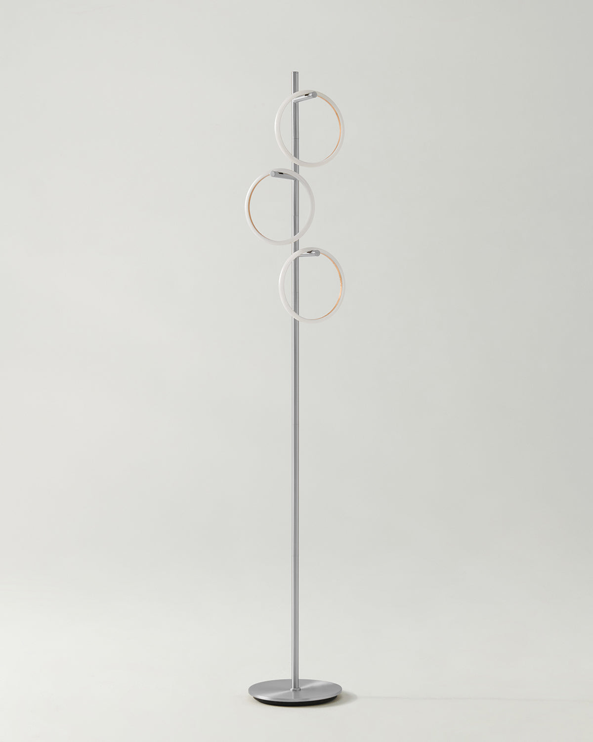 Stehleuchte Ring LED Dimmbar Gold Metall 3 Lichtkreise Modern | Restfield