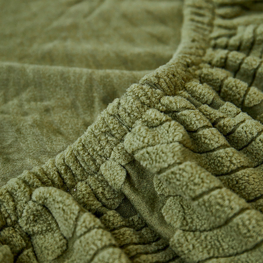 Wasserabweisender Sofabezug mit Blattmuster - Stretch-Jacquard aus Samt - Kratzschutz-Möbelschutz | Sansoti