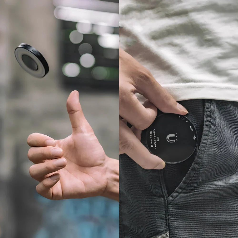 Magnetic LED Photo Light Portable Dimmable Rechargeable for Selfies Video Content Creation | Sansoti