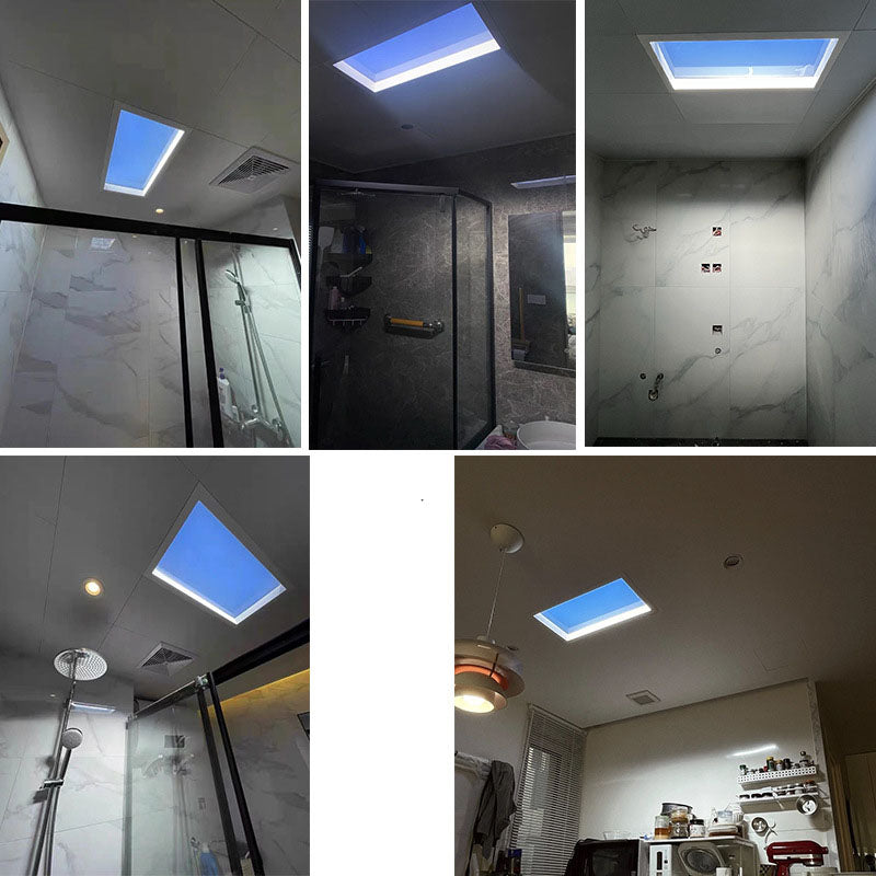 Daglichtlamp Plafond LED Ingebouwd Metaal 60x30cm Woonkamer Slaapkamer Hemelraam Daglicht Simulatie Smart Tuya Dimbaar | Sansoti