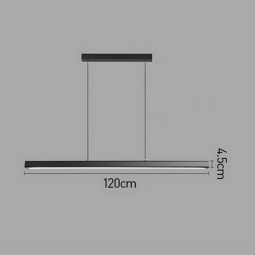 Verumo LED-Hängeleuchte Metall Schwarz Kücheninsel Esstisch Moderne Beleuchtung Lineare Hängeleuchte | Restfield