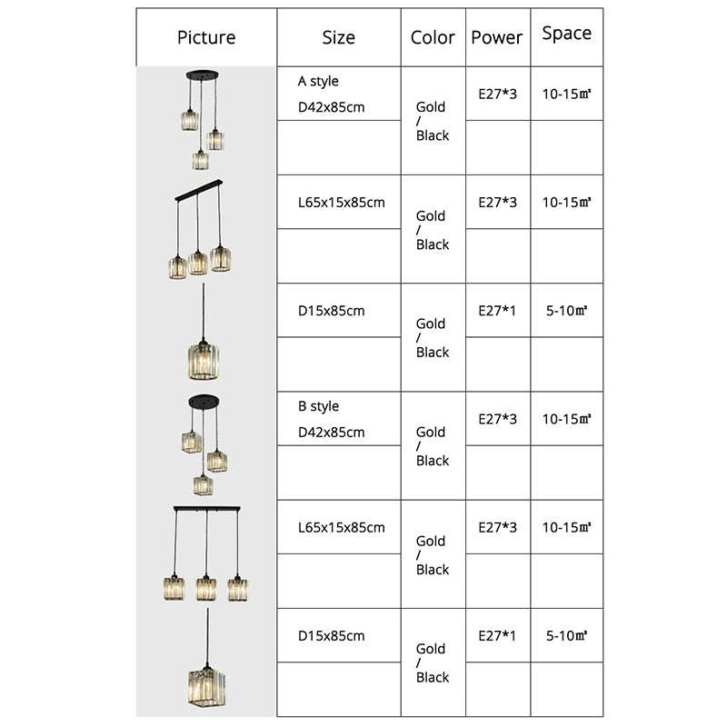 Hanglamp Glas Metaal Verstelbaar Cilindervorm Modern Design Woonkamer Eetkamer Slaapkamer Hangverlichting | Sansoti
