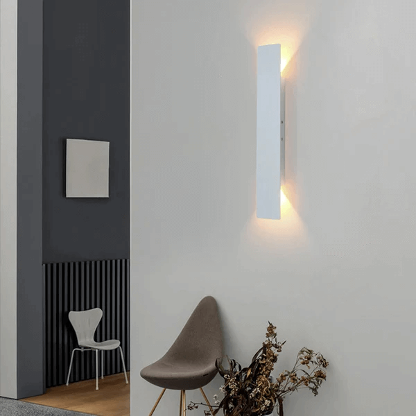 Aluminiowa zewnętrzna lampa ścienna LED, wodoodporna IP65, nowoczesne oświetlenie elewacyjne, tarasowe i ogrodowe | Sansoti