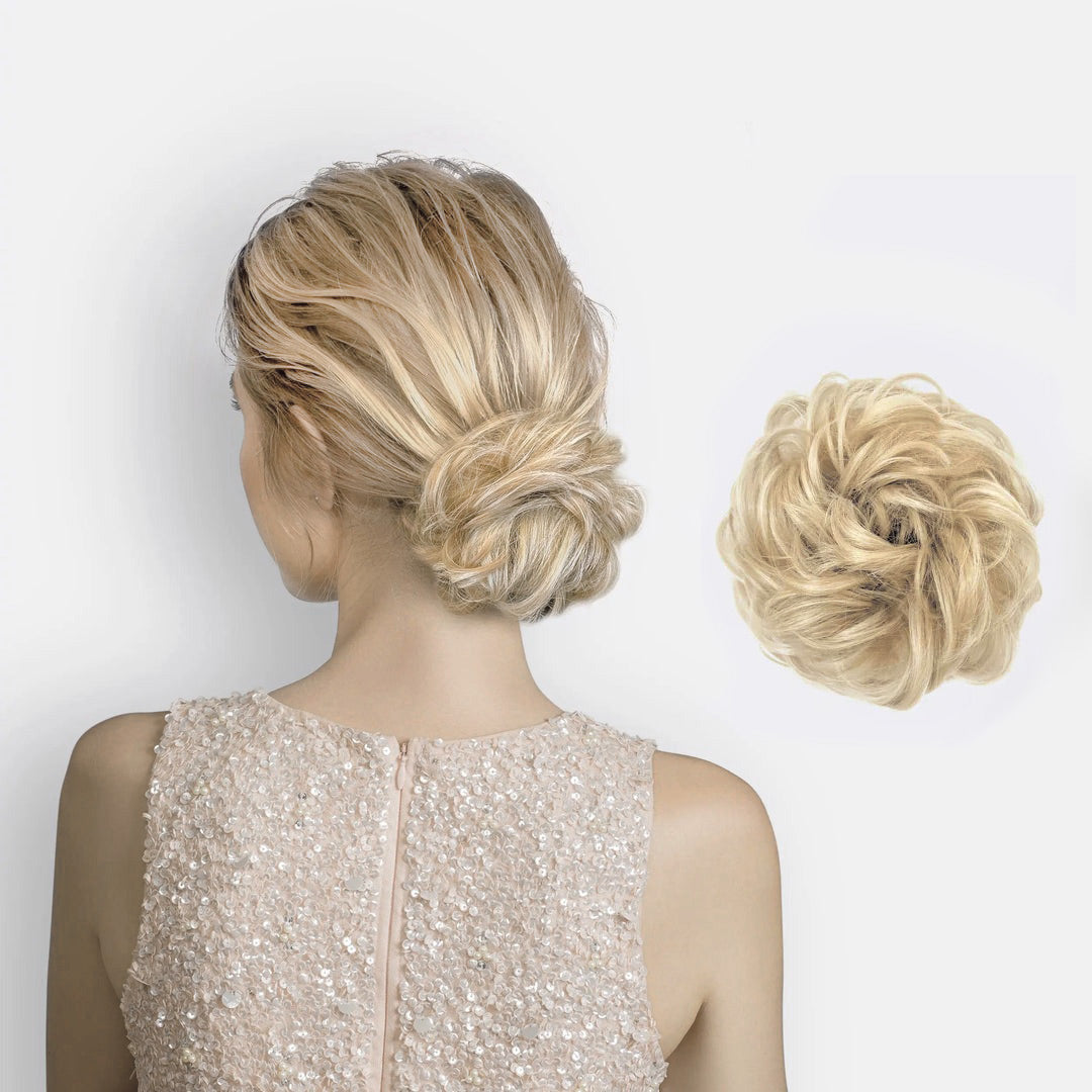 Haarextension Scrunchie Synthetisch Haar Volume Knot Elastiek Diverse Kleuren Haar Styling Accessoire Haaropsteek | Sansoti