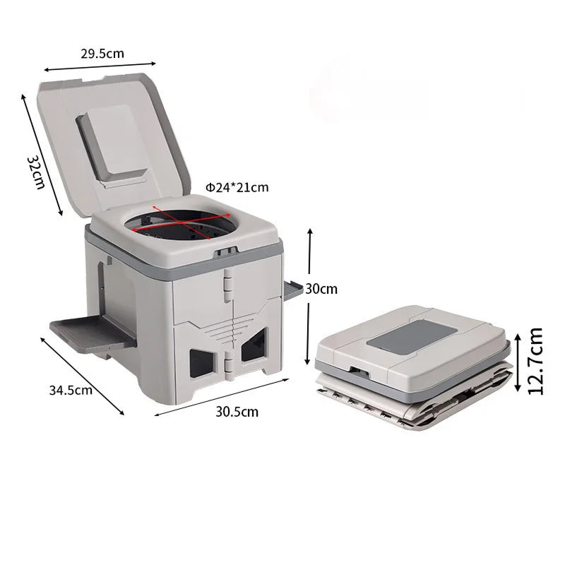Toilettes de camping pliables sans odeur - toilettes portables pour le camping en plein air et les situations d’urgence à domicile | Sansoti