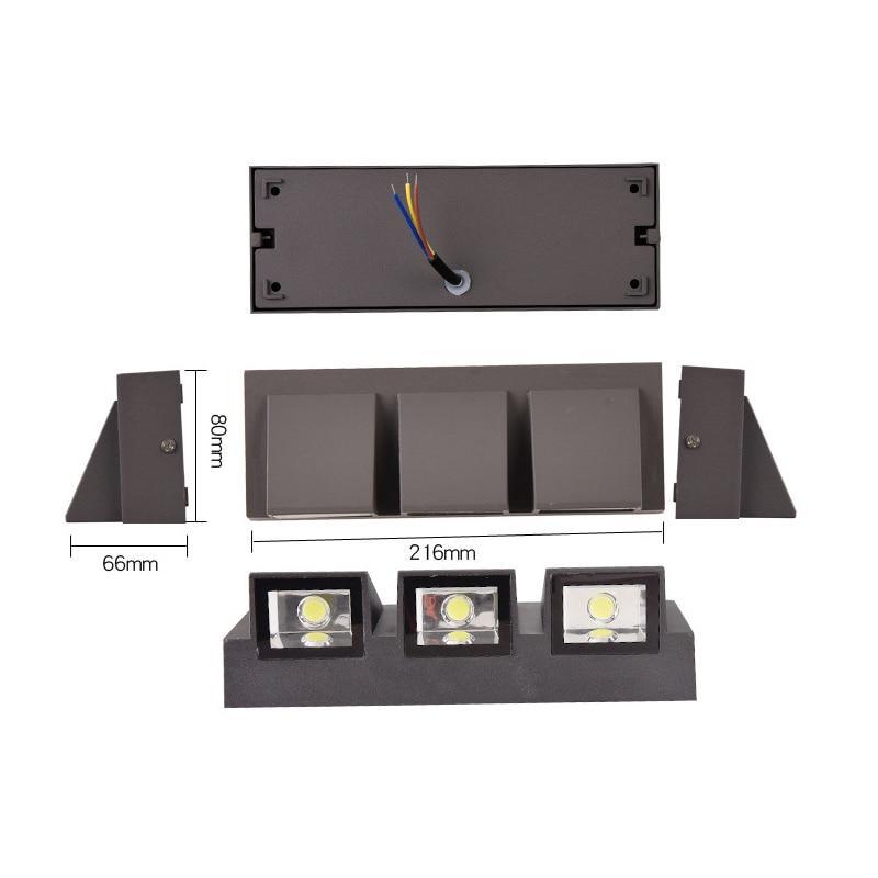 Zwarte Buitenwandlamp Metaal LED Waterdicht IP65 Tuinverlichting Gevel Wandverlichting Weerbestendig | Sansoti