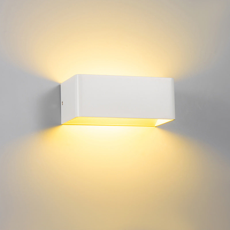 Applique Cubbon LED aluminium acrylique noir/blanc éclairage mural intérieur moderne haut bas lampe design chambre hall | Restfield