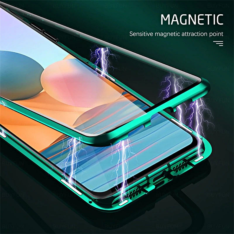 Magnetische Dubbelzijdige Telefoonhoes Gehard Glas voor Galaxy Modellen | Sansoti