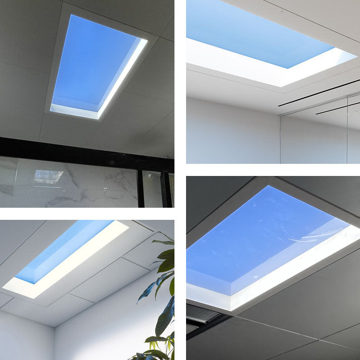 Daglichtlamp Plafond LED Ingebouwd Metaal 60x30cm Woonkamer Slaapkamer Hemelraam Daglicht Simulatie Smart Tuya Dimbaar | Sansoti