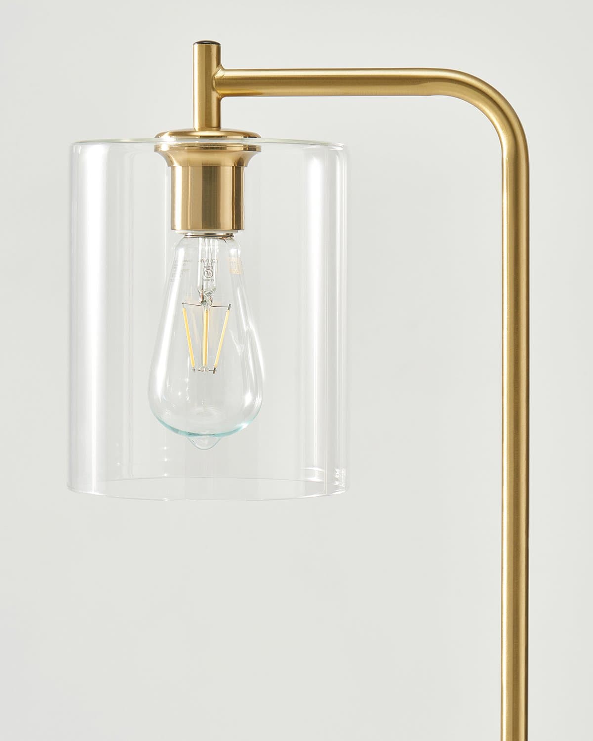 Stehleuchte Messing Modern Glas LED 168cm Minimalistische Stehlampe Wohnzimmer