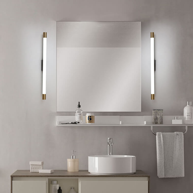 Wandleuchte LED Röhrenförmig Aluminium Schwarz Gold 40cm 60cm 90cm 120cm 150cm Wohnzimmer Schlafzimmer Spiegelleuchte Linienlampe Bad | Restfield