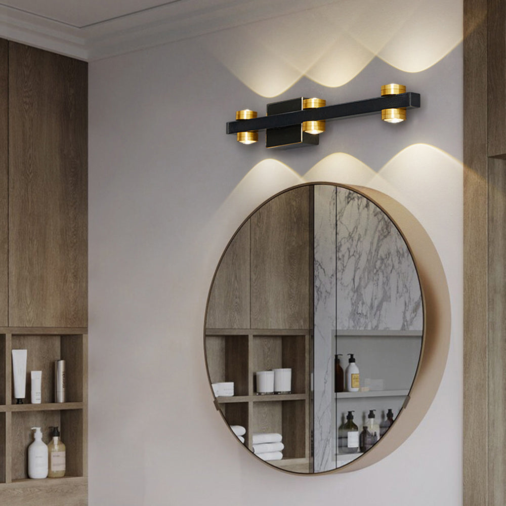 Linear LED Wall Light Metal Warm White Light Bathroom Bedroom Mirror Modern Interior Wall Lighting | Sansoti