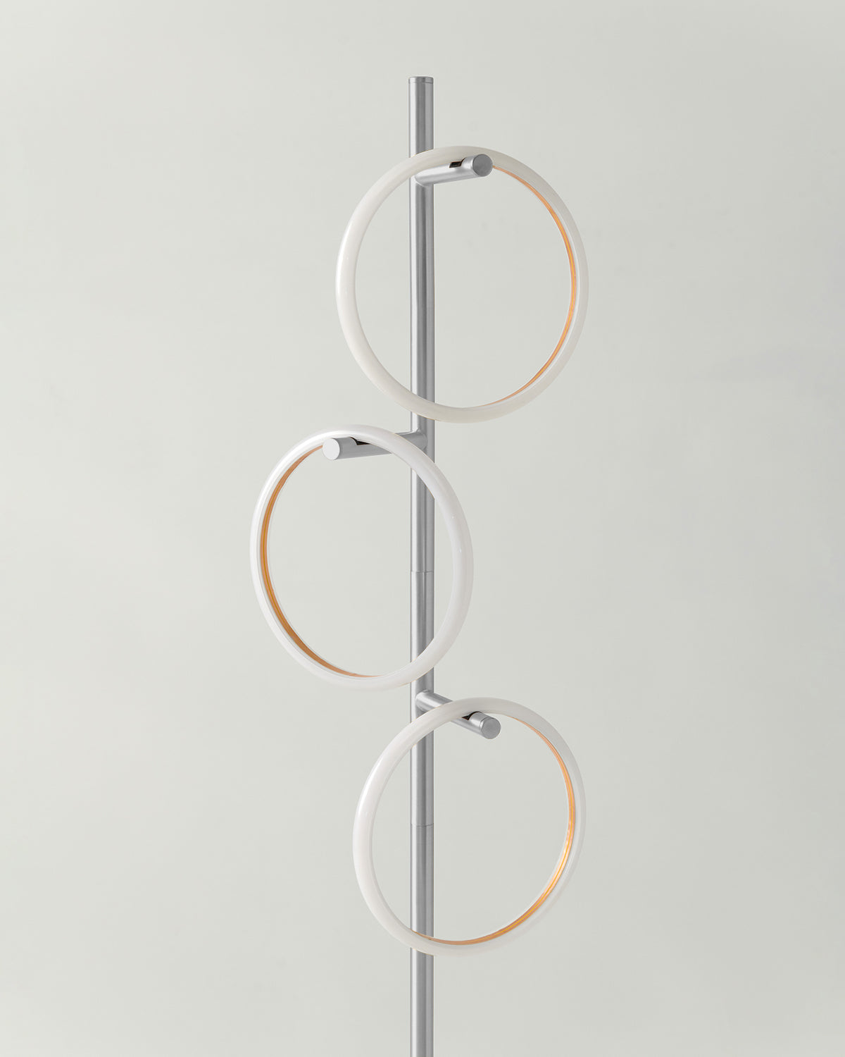 Stehleuchte Ring LED Dimmbar Gold Metall 3 Lichtkreise Modern | Restfield