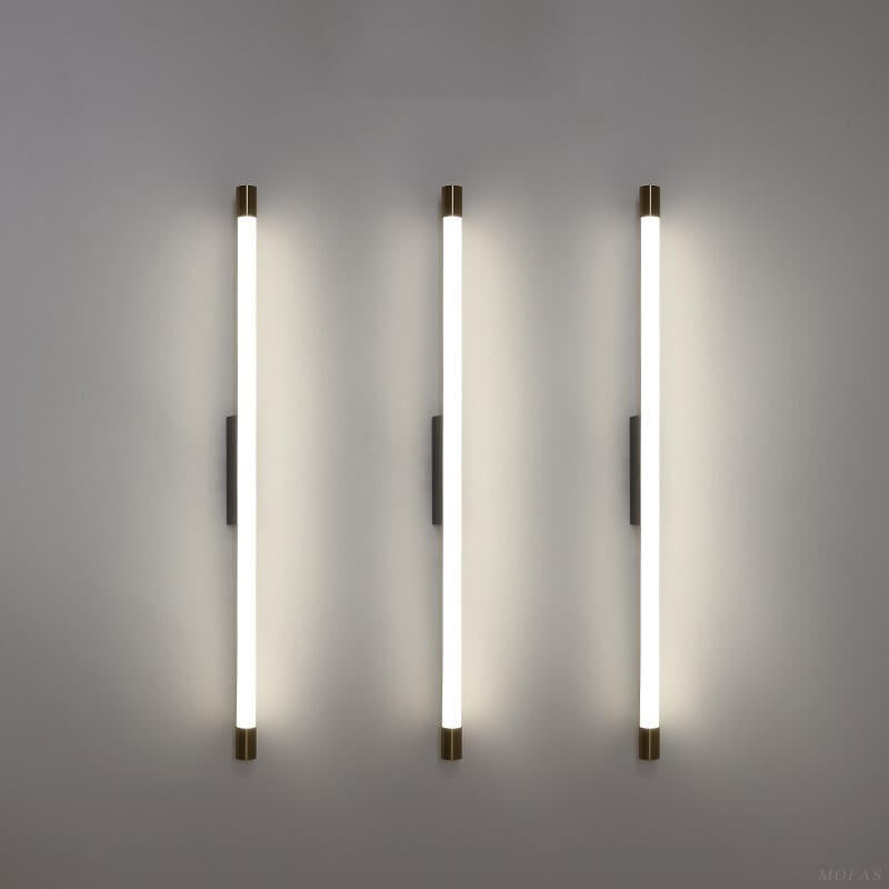 Wandleuchte LED Röhrenförmig Aluminium Schwarz Gold 40cm 60cm 90cm 120cm 150cm Wohnzimmer Schlafzimmer Spiegelleuchte Linienlampe Bad | Restfield