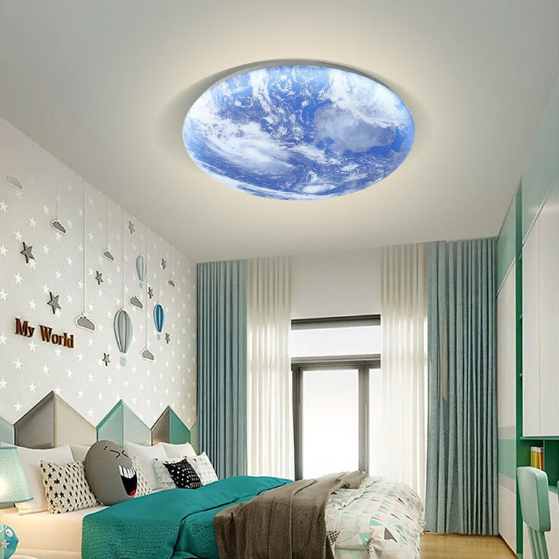 LED-Deckenleuchte Mond-Design Holz Acryl Rund 26-48cm Schlafzimmer Wohnzimmer Deckenlampe Mondlampe LED Beleuchtung Modernes Interieur | Restfield