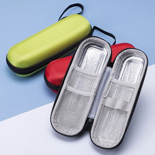 Sac isotherme pour médicaments avec poche de gel 20x7,5cm Voyage Maintien de la température Transport des médicaments Isolation Compact | Sansoti