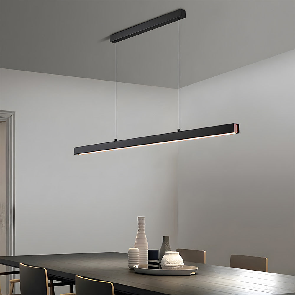 Verumo LED-Hängeleuchte Metall Schwarz Kücheninsel Esstisch Moderne Beleuchtung Lineare Hängeleuchte | Restfield