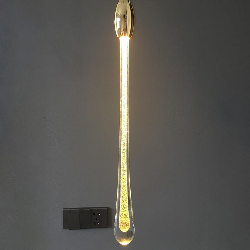 Glazen Hanglamp met Gouden Metalen Armatuur en Geïntegreerde LED-Verlichting – Scandinavisch Design voor Eetkamer, Woonkamer en Keuken | Sansoti