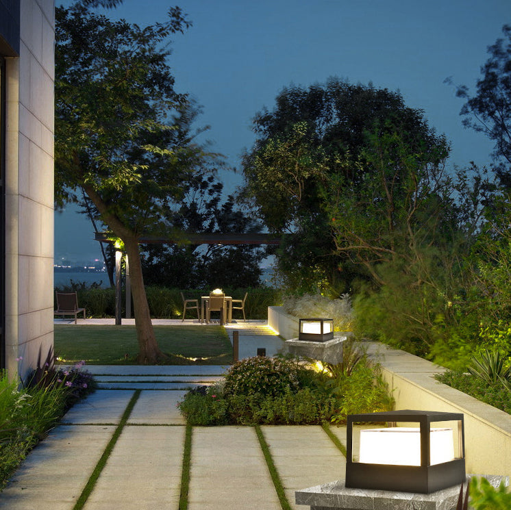 Square LED Outdoor Lamp Waterproof Wall Light Garden Lamp Modern Aluminium Facade Lamp 7W 12W Outdoor Lighting | Sansoti