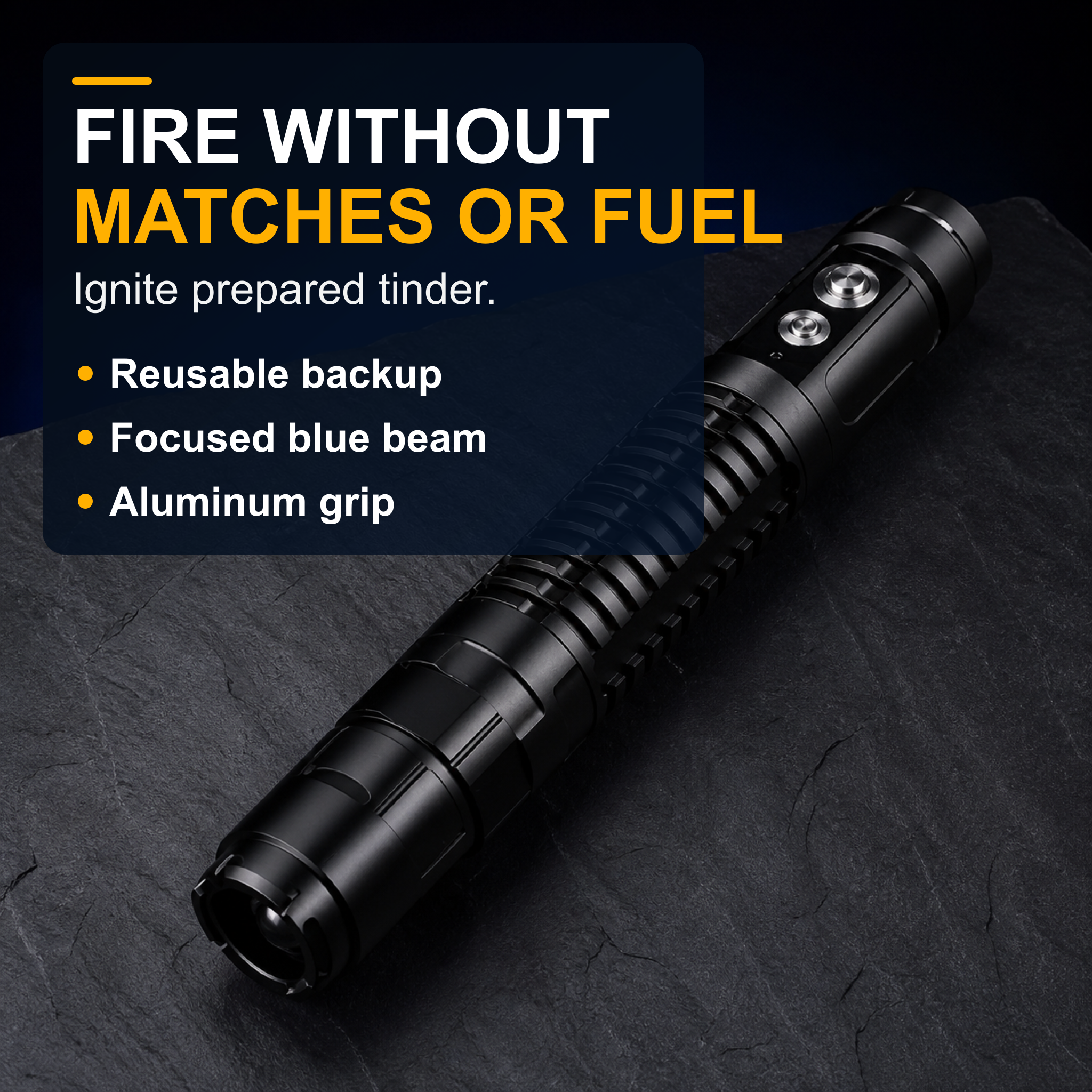Compacte Vuurstarter Igniter 450nm Blauwe Bundel Outdoor Camping Nood Survival Vuurmaker Zwart Bushcraft | Sansoti