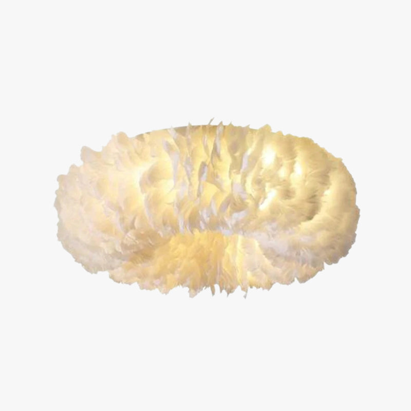 Plafondlamp Veren Zwanenveren Metaal Warm Wit LED Woonkamer Slaapkamer Luxe Sfeerverlichting | Sansoti