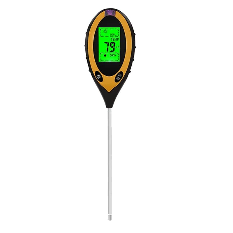 Digitale 4-in-1 Grondtester pH-Waarde Vocht Temperatuur Licht Bodemanalyse voor Tuin Moestuin Planten Groei Optimalisatie | Sansoti