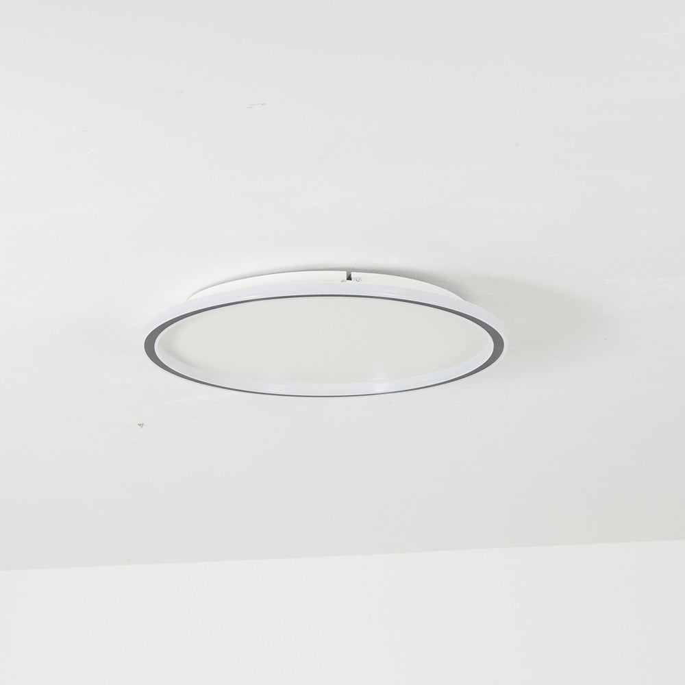 Round dimmable LED ceiling light, metal and acrylic, 30-50cm, black and white, modern ceiling lighting for living room and bedroom | Sansoti
