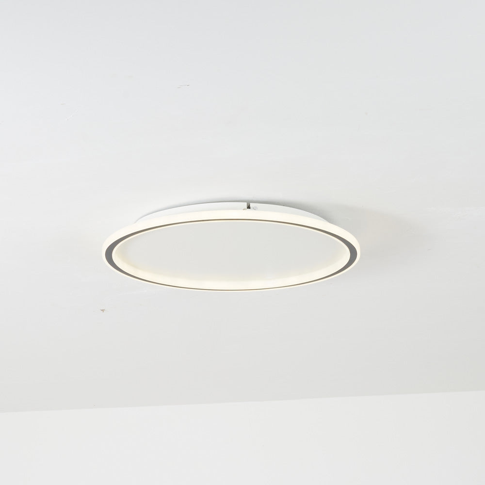 Round dimmable LED ceiling light, metal and acrylic, 30-50cm, black and white, modern ceiling lighting for living room and bedroom | Sansoti