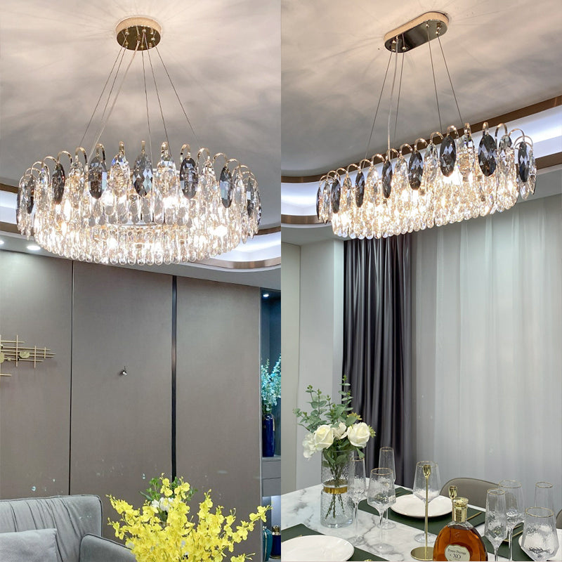 Moderne Kristallen Kroonluchter Set voor Woonkamer en Eetkamer | Sansoti