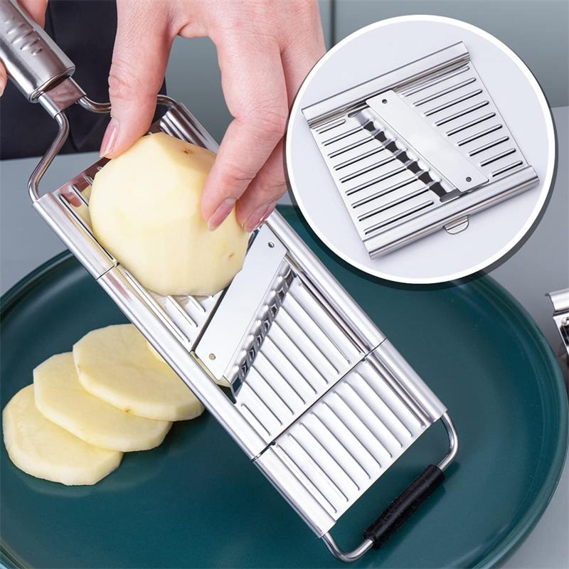 Groentesnijder Set RVS Multifunctioneel Handmatig Met Verwisselbare Messen | Sansoti