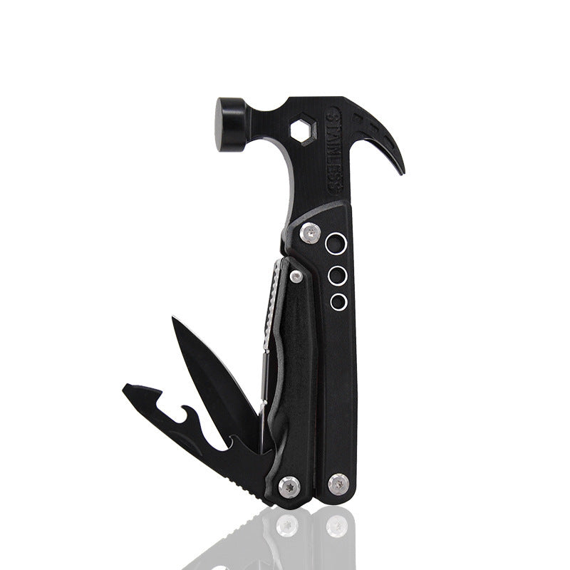 19-in-1 Multitool Hamer – Veelzijdig Gereedschap met Combinatie van Hamer, Tang, Schroevendraaier, Mes, Flesopener en 13 Extra Functies voor Camping, Klussen en Noodgevallen | Sansoti