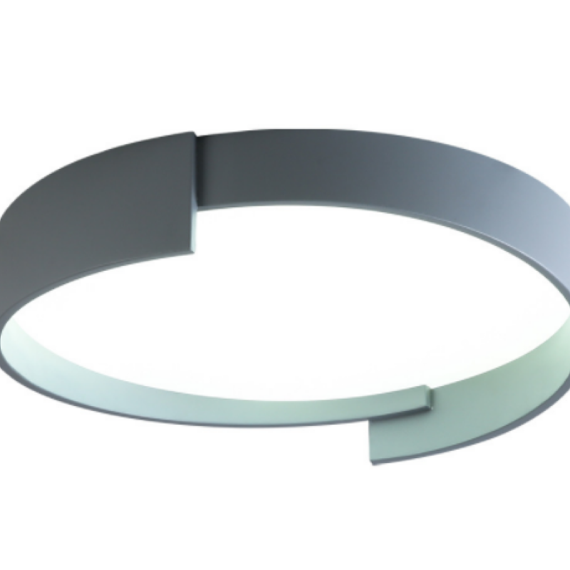 Doppelte LED-Deckenleuchte mit runder Metalloberfläche, moderne dimmbare Beleuchtung, Weiß, Grau, Grün, Gold, Wohnzimmer | Sansoti