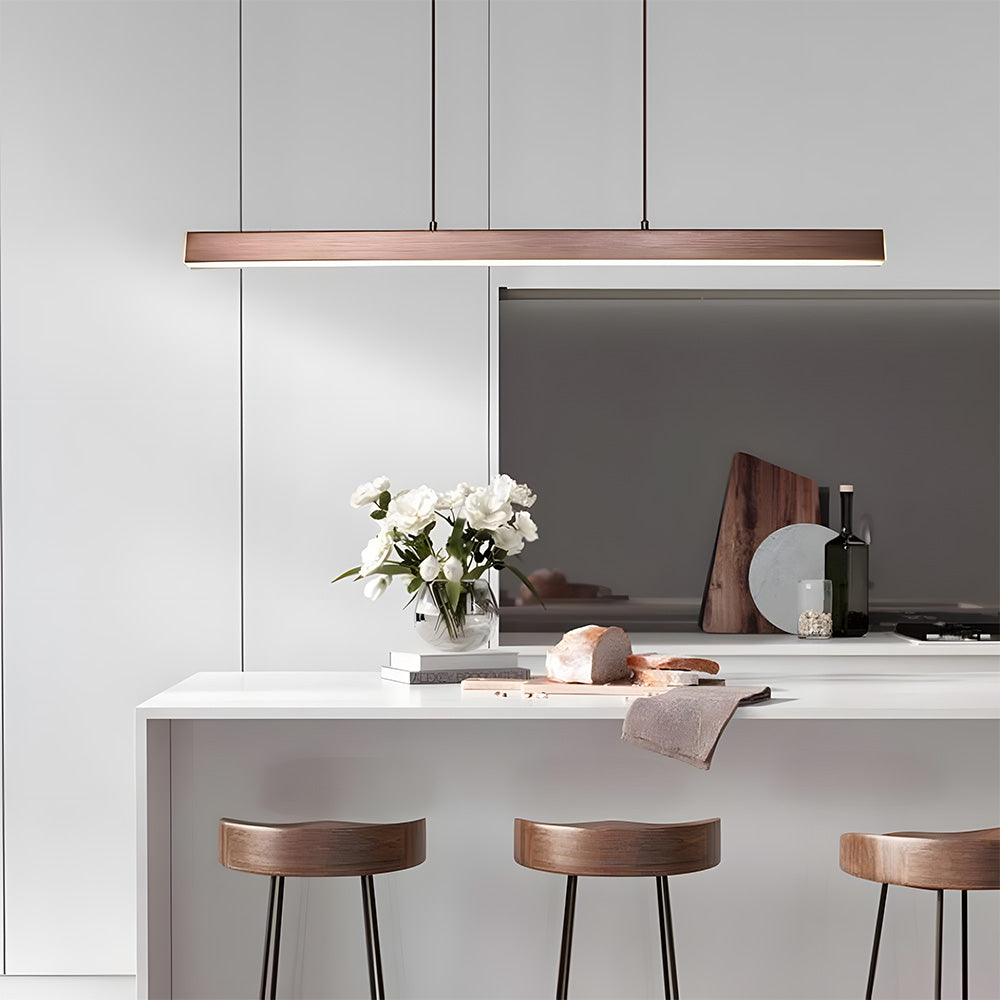 Verumo LED-Hängeleuchte Metall Schwarz Kücheninsel Esstisch Moderne Beleuchtung Lineare Hängeleuchte | Restfield