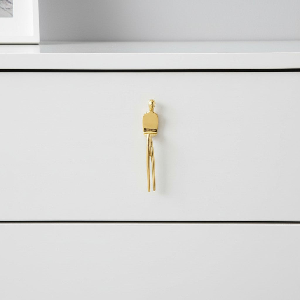 Minimalistische Kastgreep - Messing Zilver Roze - Scandinavisch Design Meubels | Sansoti