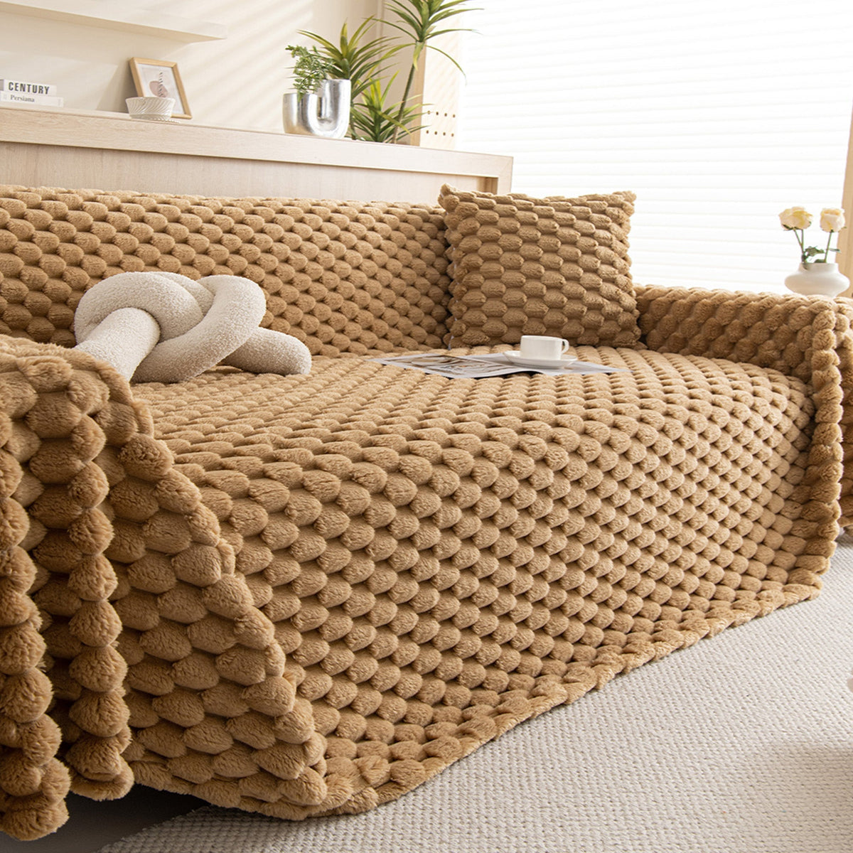Gewebter waschbarer Sofabezug für Haustiere 180x230 230x420 cm - Schutz vor Flecken, Kratzern, Abnutzung und Hundehaaren | Sansoti