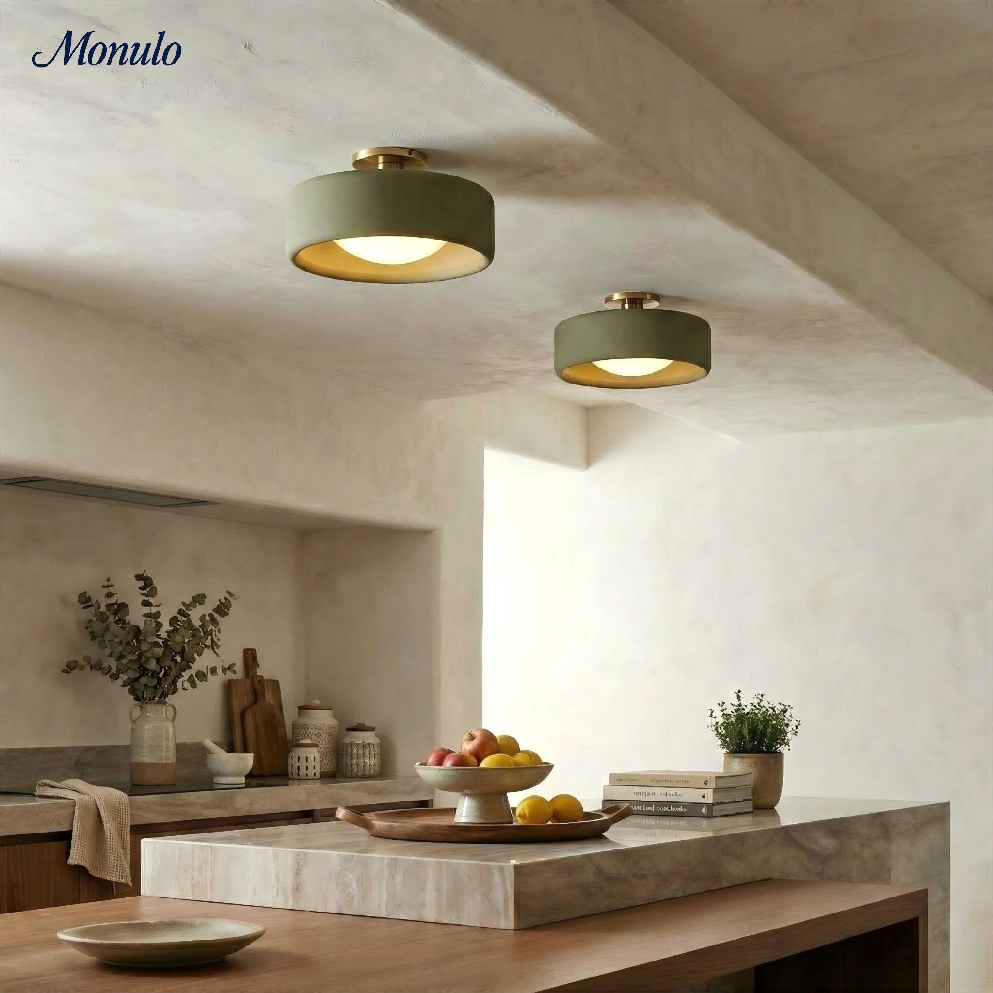 Porseleinen Plafondlamp met Strakke Montage – Moderne Lage Profiellamp Keramiek Opbouwverlichting | Sansoti