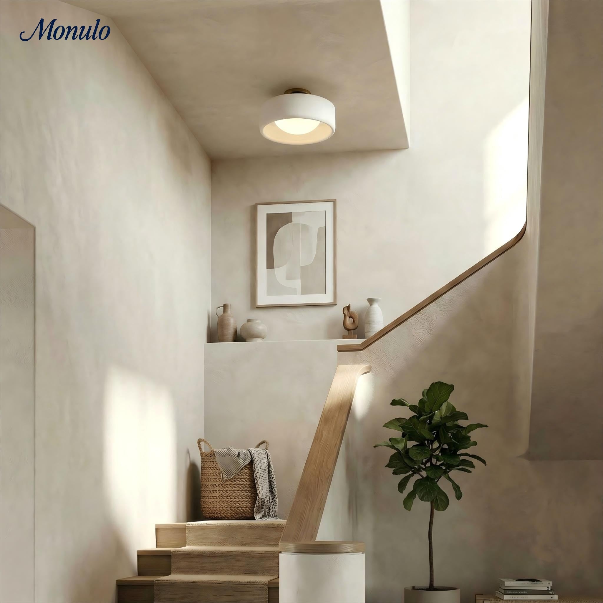 Porseleinen Plafondlamp met Strakke Montage – Moderne Lage Profiellamp Keramiek Opbouwverlichting | Sansoti