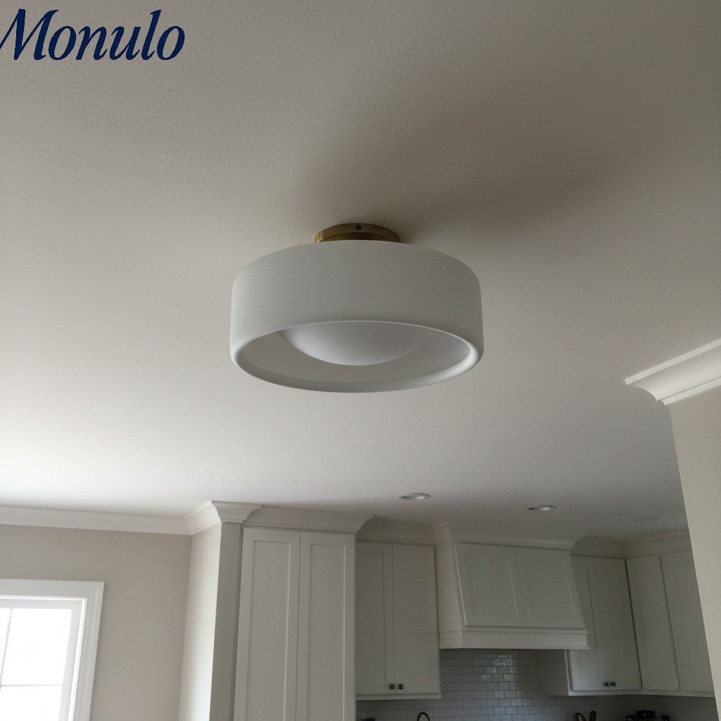 Porselein Plafondlamp Rond Modern – Zachte Sfeerverlichting voor Gang Kantoor Keuken | Sansoti