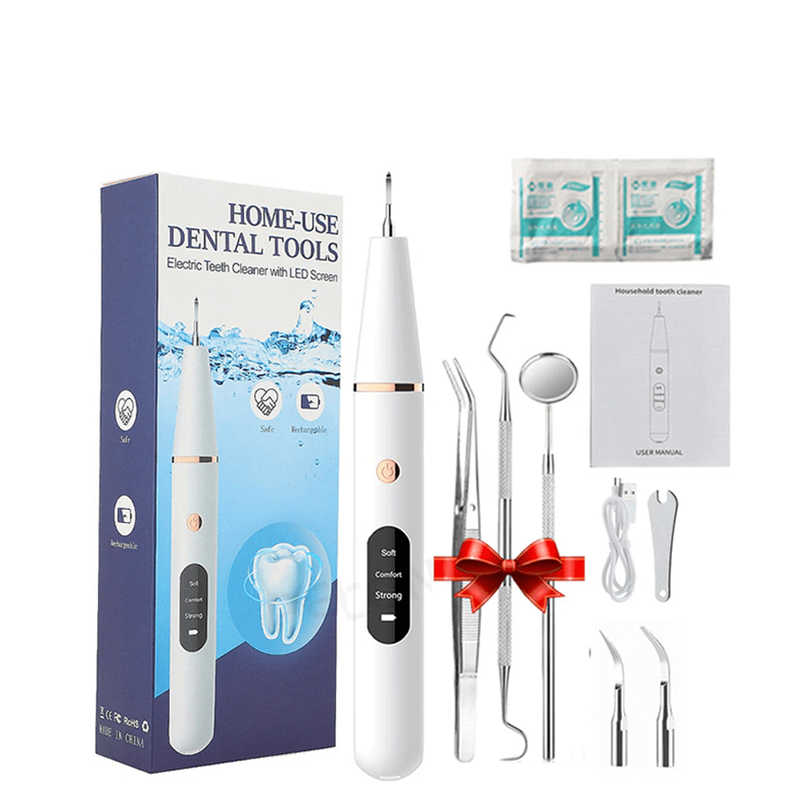 Ultrasonic Tartar Remover with 38kHz LED Light for Professional Dental Care and Clean Teeth at Home | Sansoti