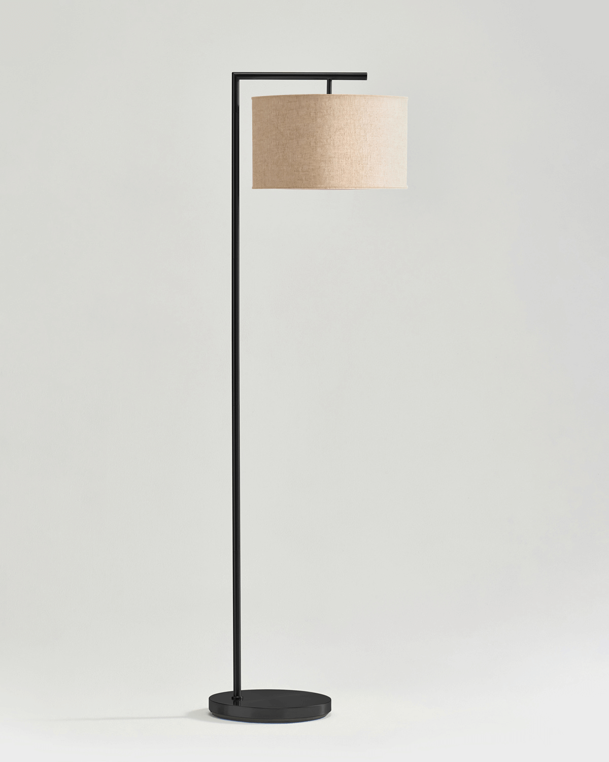 Stehleuchte Modern Mit Stoffschirm 152cm LED Schwarz Messing Nickel | Restfield